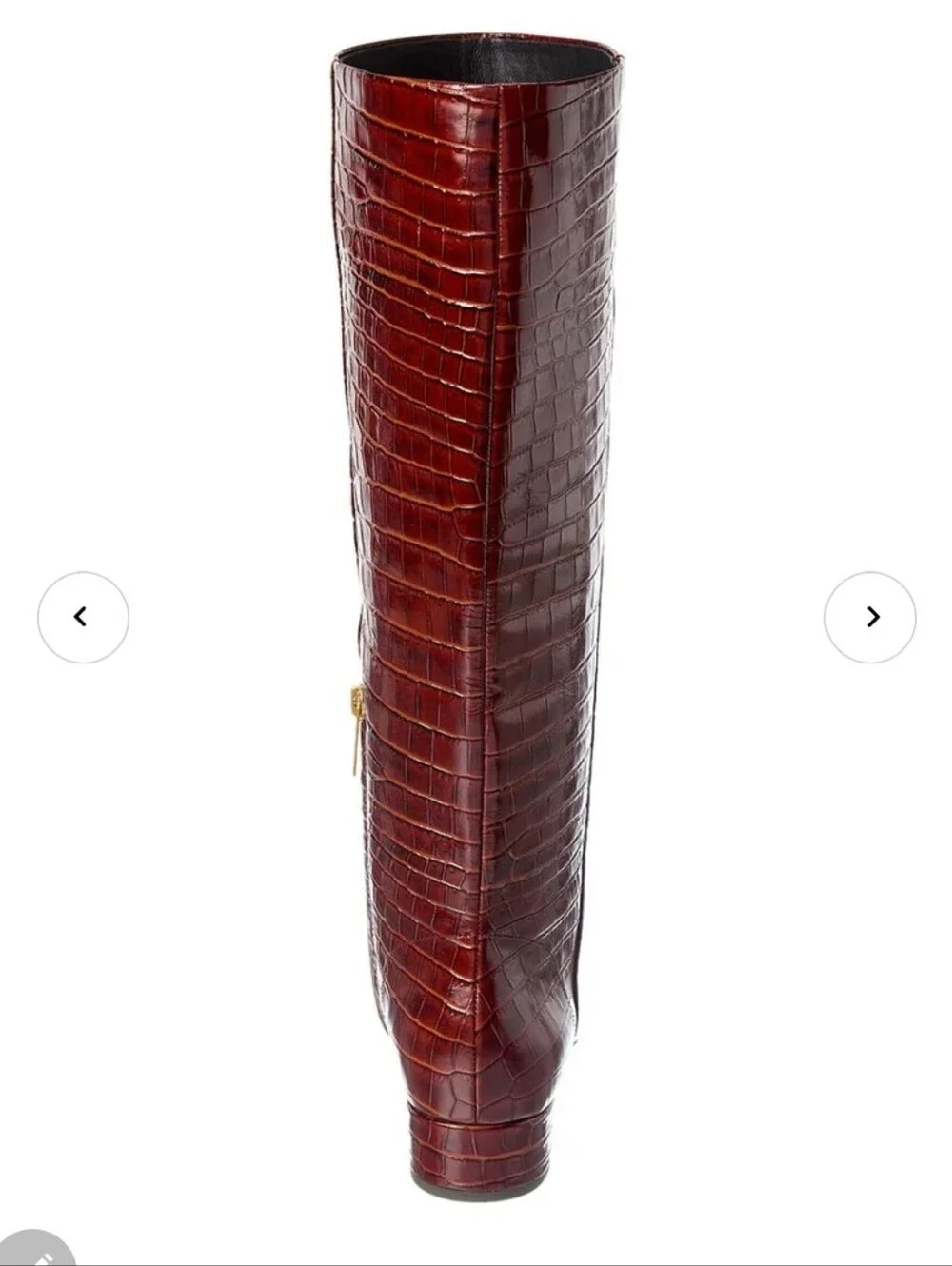 NWT$795 Veronica Beard Cecile Croc Embossed Knee High Boots Sz 6.5